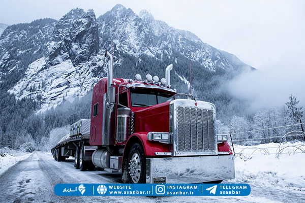زمستانی کردن خودرو برای رانندگی با کامیون در مسیر طولانی برفی