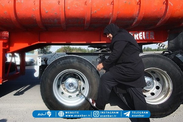راننده تریلی زن
